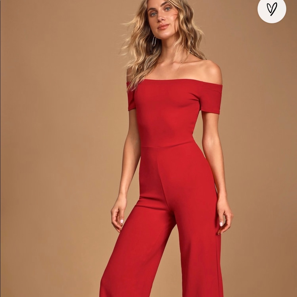 Lulu’s Red Jumpsuit NWT